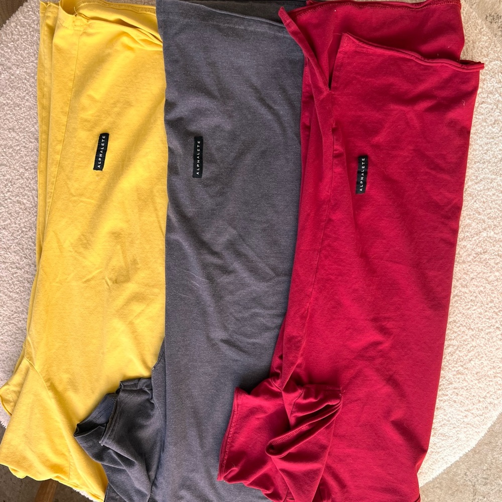 Set of three mens alphalete t shirts all size large